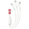 Дата кабель USB 2.0 AM to Lightning + Micro 5P + Type-C 1.0m 2.4A XO (CB-23U3) - Зображення 3