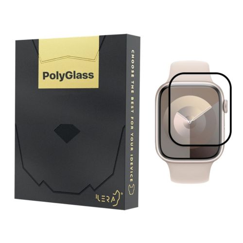 Стекло защитное iLera PolyGlass 2.5D Apple Watch 7 41 mm Black (ILAWPG03)