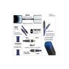 Дата кабель 6in1 inCharge X 0,14m 100W blue Rolling Square (X02WR) - Изображение 1