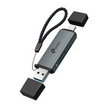 Считыватель флеш-карт TP-Link USB-C + USB 2.0 SD + TF silver (UA430D)