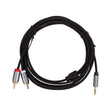 Кабель мультимедийный 3.5mm M to 2xRCA M 3.0m Cabletime (CA914067)