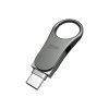 USB флеш накопитель Silicon Power 128 GB DriveMobile C80 USB 3.1 + Type-C Silver (SP128GBUC3C80V1S) - Изображение 2