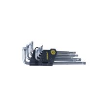Ключ Sigma набор TORX 9шт T10-T50мм CrV, длинные с отверстием (4022231)