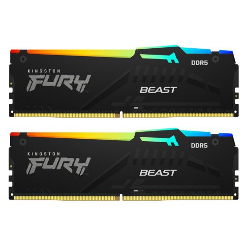 Модуль памяти для компьютера DDR5 64GB (2x32GB) 6400 MHz Beast RGB EXPO Kingston Fury (ex.HyperX) (KF564C32BBEAK2-64)