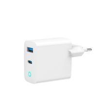 Зарядное устройство Gembird 1хUSB-A (QC3.0 18W) + 1xType-C (PD 65W) white (TA-UC-PDQC65L-W-01)