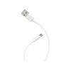Дата кабель USB 2.0 AM to Micro 5P 1.0m 2A PVC X25 white HOCO (6957531080138) - Изображение 2