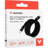 Дата кабель USB-C to USB-C 1.2m Magnetic 100W black Verbatim (31863) - Изображение 2