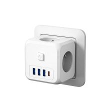 Зарядное устройство Essager 3xUSB + 1xUSB-C 7-in-1 white (ECTAC-MFB02-Z) Зарядное устройство Essager 3xUSB + 1xUSB-C 7-in-1 white (ECTAC-MFB02-Z)
