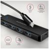 Концентратор AXAGON USB-C to 4xUSB 3.0 black (HUE-C1C) - Зображення 1