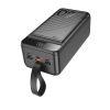 Батарея універсальна HOCO 60000mAh Element PD/20W, QC/22.5W, LED Lamp, Black (J123C / 714736) - Зображення 3