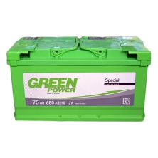 Аккумулятор автомобильный GREEN POWER Standart 75Ah (+/-) (680EN) (22426)