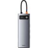 Концентратор Baseus USB3.1 Type-C to USB C(PD)100W/HDMI 4K 30Hz/VGA/USB3.2/RJ45/SD+TF,9in1 Grey (CAHUB-CU0G) - Изображение 1
