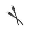 Дата кабель USB-C to USB-C 2.0m 60W Lenny silicone BX113 black BOROFONE (6941991115516) - Изображение 2