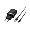 Зарядний пристрій BOROFONE BA36A High Speed USB QC3.0 + cable USB to Micro 5P 18W Black (6931474715982) - Зображення 1