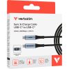 Дата кабель USB-C to USB-C 1.2m with display 100W black Verbatim (31848) - Зображення 2