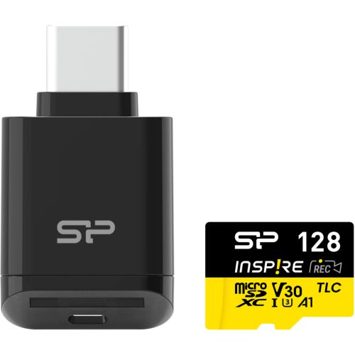Карта памяти Silicon Power 128GB microSDXC class 10 UHS-I U3 V30 A1 Inspire (SP128GBSTXLV3V1NSP)