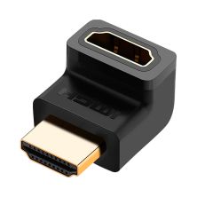 Переходник HDMI M to HDMI F 90° corner UP HD112 black Ugreen (20110)