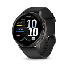 Смарт-часы Garmin Venu 4 (45mm), Black w/ Slate + Black, GPS смарт-годинник (010-03014-00)