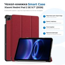 Чохол до планшета BeCover Smart Case Xiaomi Redmi Pad 2 SE 9.7 (2026) Red Wine (715830)