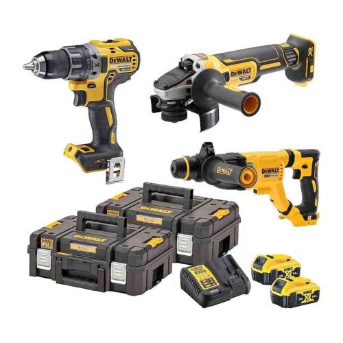 Набор электроинструментов DeWALT 18V XR Li-lon, 2 АКБ, ЗУ, 2 кейси (DCK327P2T)