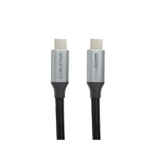 Дата кабель USB-C to USB-C 1.0m 10Gbps, 100W, 20V/ 5A, 4K/ 60HZ USB3.1 PowerPlant (CA913312)