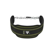 Утяжелитель RDX Пояс з ланцюгом T7 Pro Dipping Belt 2 Layer неопреновий Army Green (WDB-T7AG)