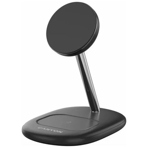 Зарядний пристрій Canyon wireless charger WCS-205 15W Qi2 2in1 Black (CNS-WCS205B)