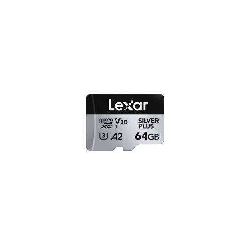 Карта памяти Lexar 64GB microSDXC class 10 UHS-I U3 V30 A2 Professional Silver (LMSSIPL064G-BNANG)