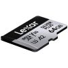 Карта пам'яті Lexar 64GB microSDXC class 10 UHS-I U3 V30 A2 Professional Silver (LMSSIPL064G-BNANG) - Зображення 2