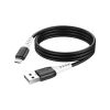 Дата кабель USB 2.0 AM to Micro 5P 1.0m 2.4A silicone X82 black HOCO (6931474768551) - Зображення 3