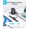Зарядное устройство Anker Laptop GaN 140W 3xUSB-C PD3.1 + USB-A + display + cable Black (B2697GZ1) - Изображение 1
