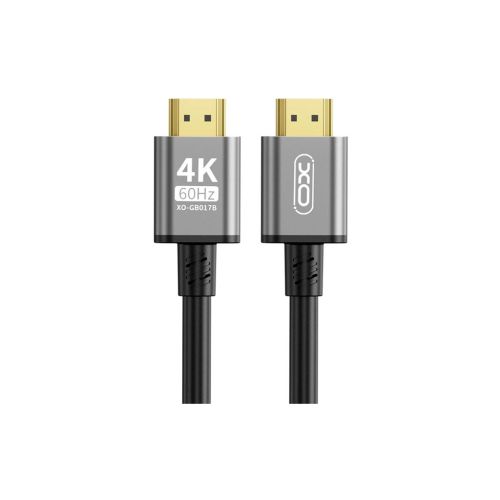 Кабель мультимедийный HDMI to HDMI 5.0m v2.0 black XO (GB017B-HDMI.tranish)