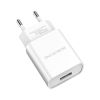 Зарядний пристрій BOROFONE BA20A USB 10.5W + cable USB to USB-C white (6931474700742) - Зображення 2