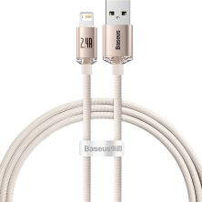 Дата кабель USB 2.0 AM to Lightning 1.2m 2.4A pink Baseus (CAJY001104)