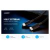 Дата кабель USB-C 3.1 to Micro USB 3.0 1.0m 3A US312 black Ugreen (20103) - Зображення 3