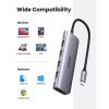 Концентратор Ugreen USB-C to 3xUSB 3.0 + HDMI + SD/TF CM195 gray (70410) - Изображение 1