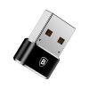 Перехідник USB 2.0 AF to USB-C black Baseus (CAAOTG-01) - Зображення 1