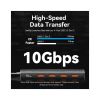 Концентратор Vention USB to 4xUSB 3.2 Gen2 + USB-C 10Gbps 0.15m black (CHOBB) - Зображення 2