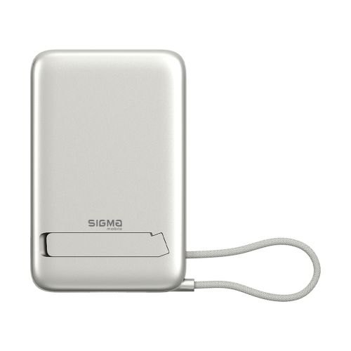 Батарея універсальна Sigma X-power SI10A8QL-MAG silver 10000mAh, Magnetic wireless 15W, charge iWatch, PD+QC, 22,5W max (4827798161012)
