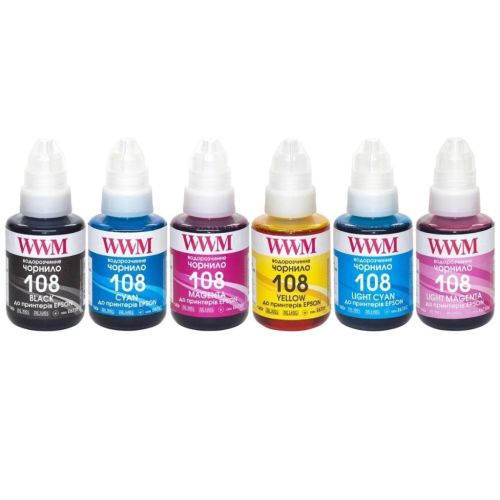 Чернила WWM Epson L8050/L18050 B/C/M/Y/LC/LM 6х140г (E108SET6)