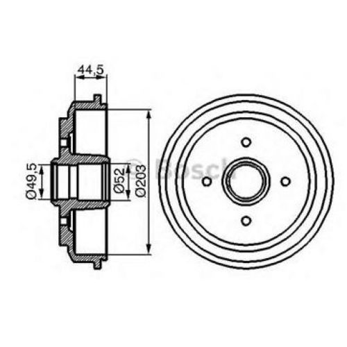 Гальмівний барабан Bosch 0 986 477 149