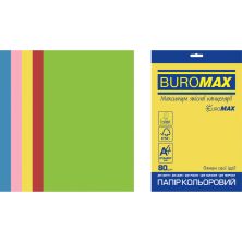 Папір Buromax А4, 80g, INTENSIVE, 5colors, 50sh, EUROMAX (BM.2721350E-99)