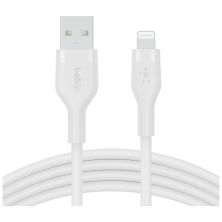 Дата кабель USB 2.0 AM to Lightning 1.0m SILICONE white Belkin (CAA008BT1MWH)