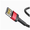 Дата кабель USB 2.0 AM to Lightning 1.0m Cafule Special Edition 2.4A Black-Red Baseus (CALKLF-G91) - Зображення 1