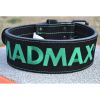 Атлетический пояс MadMax MFB-301 Suede Single Prong шкіряний Black/Green M (MFB-301_M) - Изображение 2