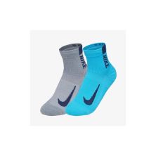 Носки Nike U NK MLTPLIER ANKLE 2PR SX7556-923 34-38 2 пари Сірий/Блакитний (194955548905)