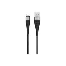 Дата кабель USB 2.0 AM to Lightning 1.0m 2.4A nylon BX32 black BOROFONE (6931474710413) Дата кабель USB 2.0 AM to Lightning 1.0m 2.4A nylon BX32 black BOROFONE (6931474710413)