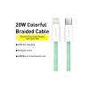 Дата кабель USB-C to Lightning 2.0m 20W green Baseus (CALD000106) - Изображение 1