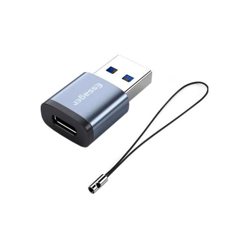 Переходник USB 3.0 AM to USB-C F gray Essager (EZJCA-SRB0G)