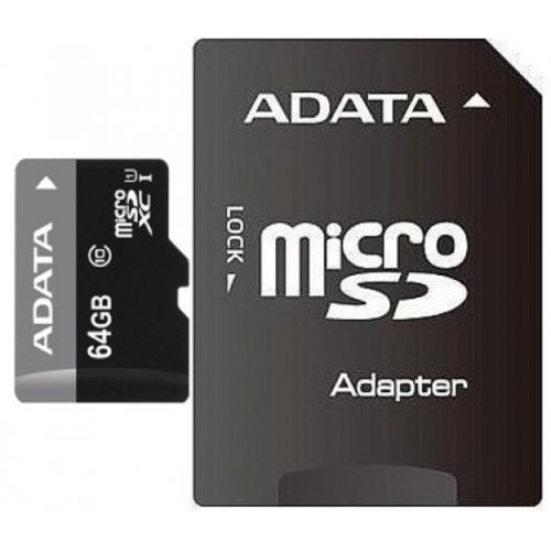 Карта памяти ADATA 64GB microSD class 10 UHS-I (AUSDX64GUICL10-RA1)